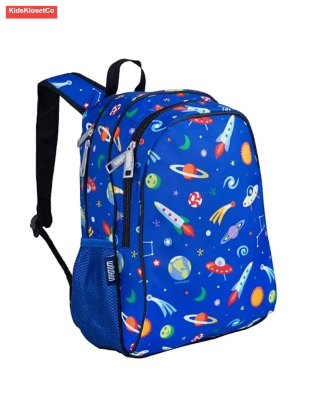 Kids' 15 Inch Backpack with Padded Straps, Water Bottle Pocket, Polyester - for